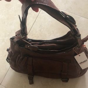 Five compartment zipper brown bag